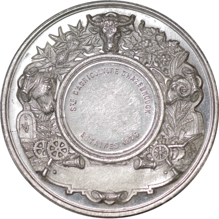 France - Jeton société d'agriculture d'Hazebrouck 1876