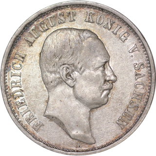 Allemagne - Frederich August, 3 Mark, 1910