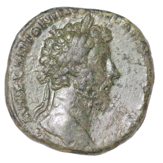 Rome - Marc-Aurèle, Sesterce, 161-180, Estrade