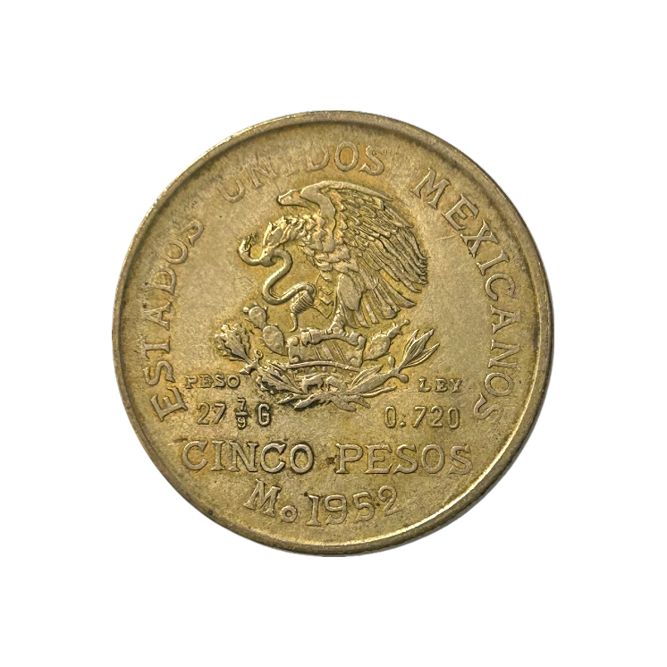 5 Pesos 1952 Mexique