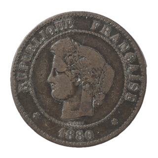 France - 5 centimes, Céres, 1880, A (Paris)