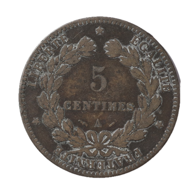 France - 5 centimes, Céres, 1880, A (Paris)