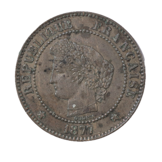 France - 2 centimes, Céres, 1877, A (Paris)