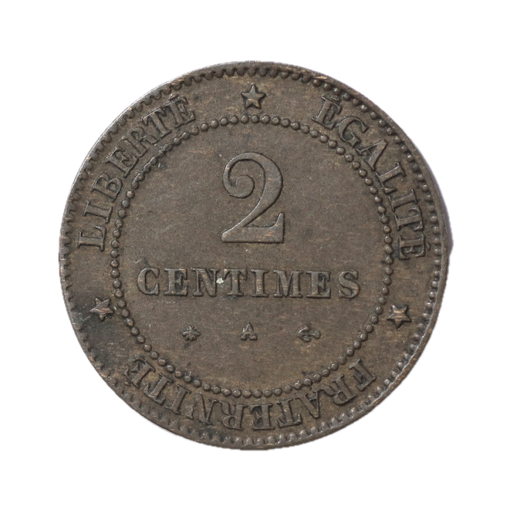France - 2 centimes, Céres, 1878, A (Paris)