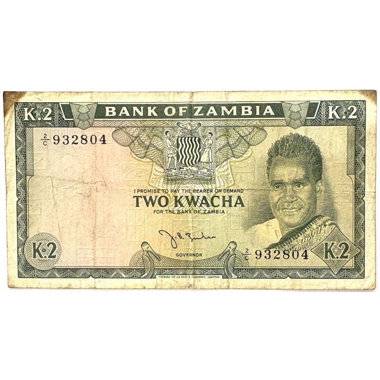 Billet - Zambie, 2 Kwacha