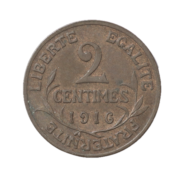 France - 2 centimes, République, 1916