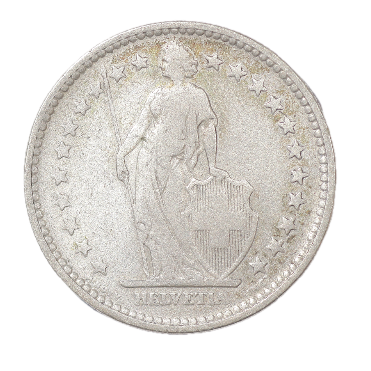 Suisse - 2 Francs argent, 1894