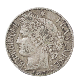 France - 1 Franc Céres, République, 1887, A (Paris)