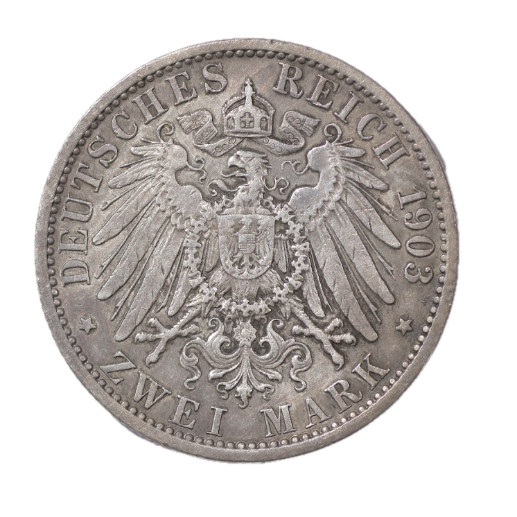 Allemagne - 2 Mark, Wilhelm II (1888-1918), 1903