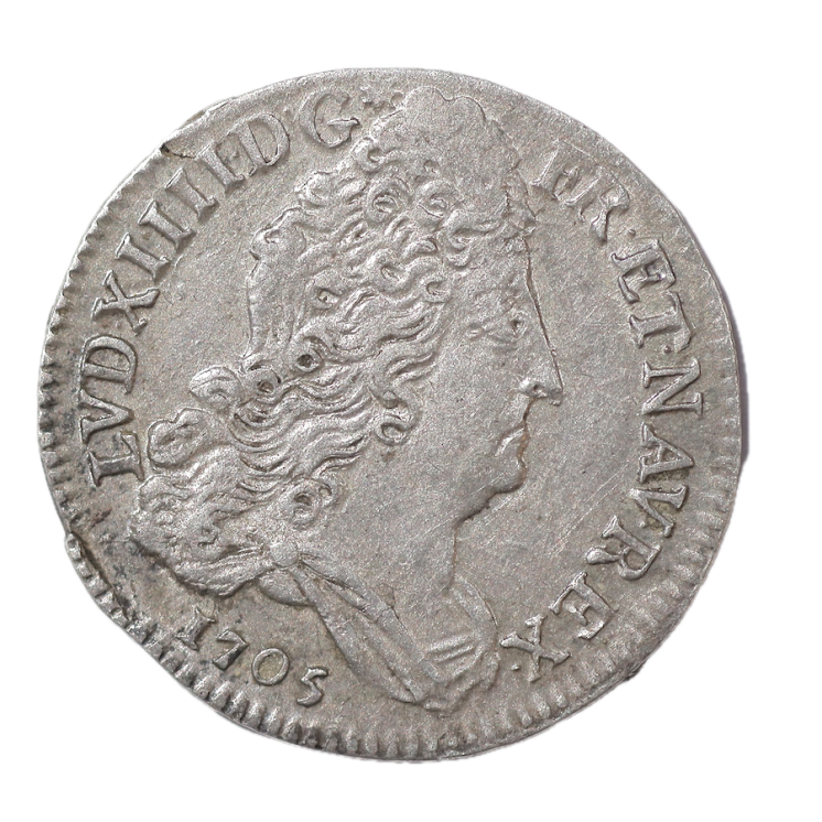 France - Louis XIV, 10 Sols aux insignes, 1705