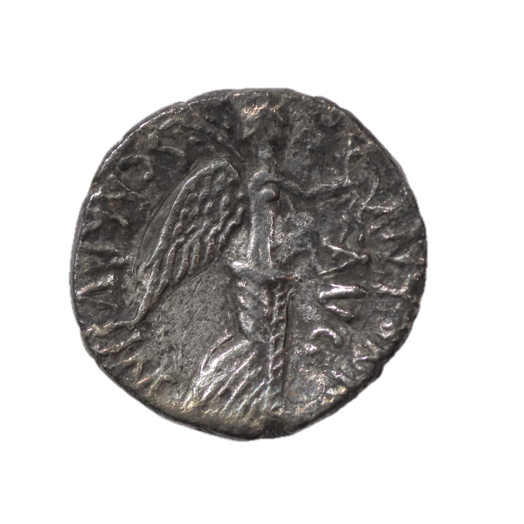 Rome - Marc Antoine et Pinarius Scarpus (30 av J.C.), Denier, Victoire