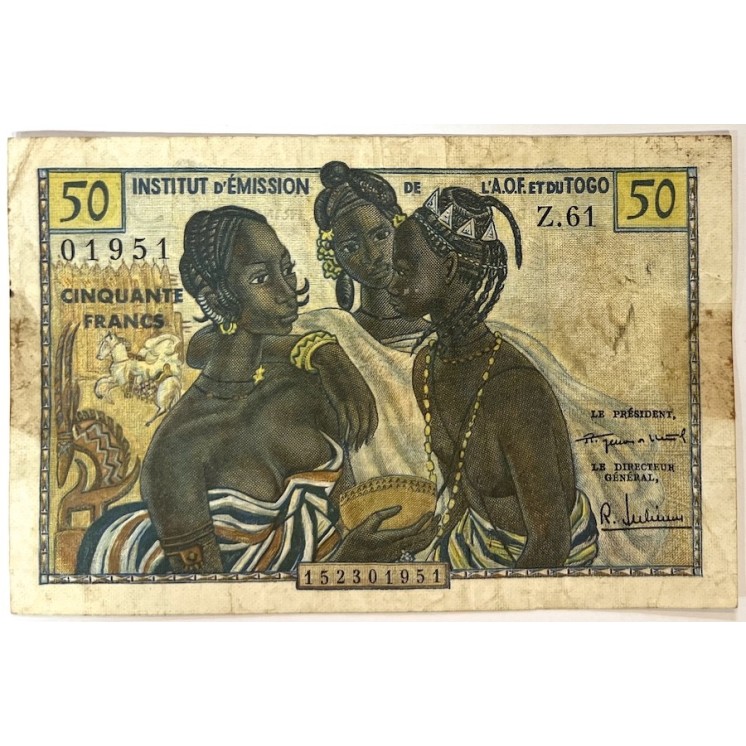 Togo - 50 Francs 1956, Institut d'émission de l'Afrique Occidentale et du Togo