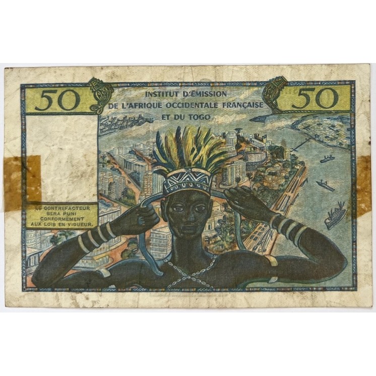Togo - 50 Francs 1956, Institut d'émission de l'Afrique Occidentale et du Togo