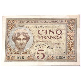 Madagascar - 5 Francs, (1926-1947)