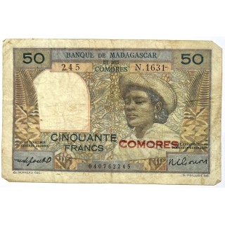 Comores - 50 Francs (1960-1969), Banque de Madagascar et des Comores