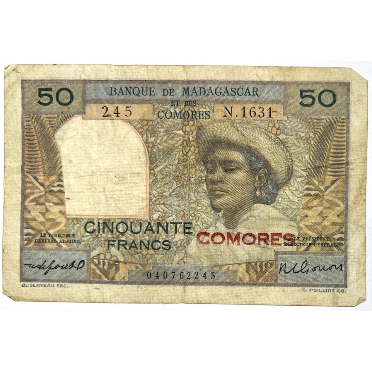 Comores - 50 Francs (1960-1969), Banque de Madagascar et des Comores