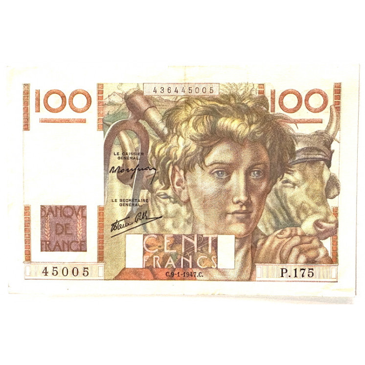 Billet 100 Francs Jeune Paysan C.9-1-1947.C.