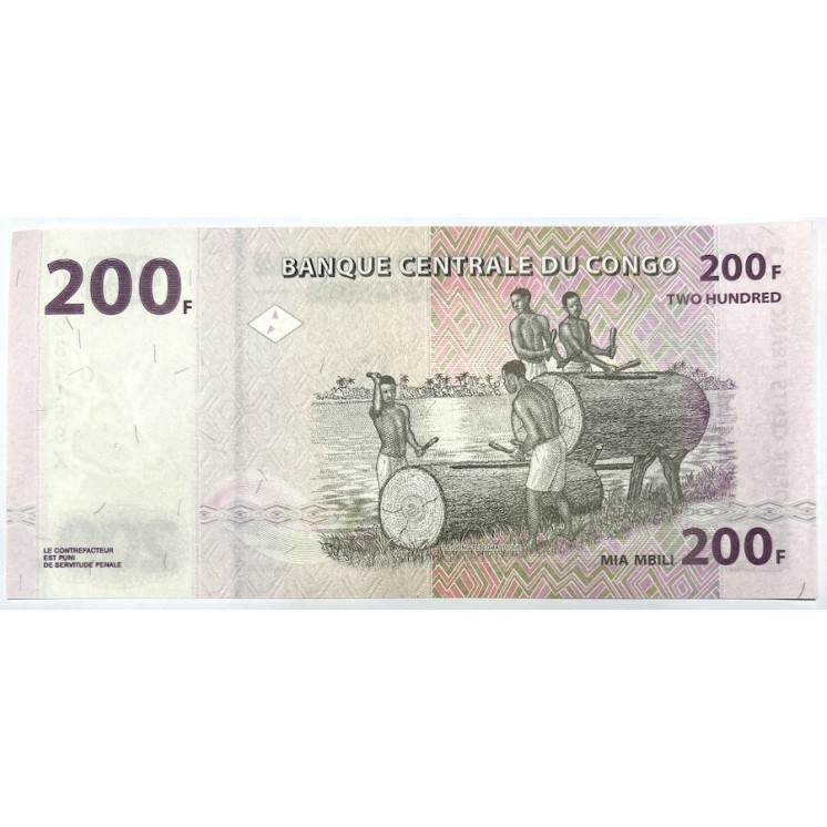 Congo - 200 Francs, 04.01.2022