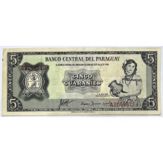 Paraguay - 5 Guaranies, 1952