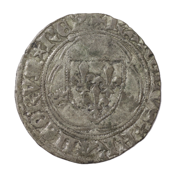 France - Charles VII (1422-1461), Blanc à la couronne