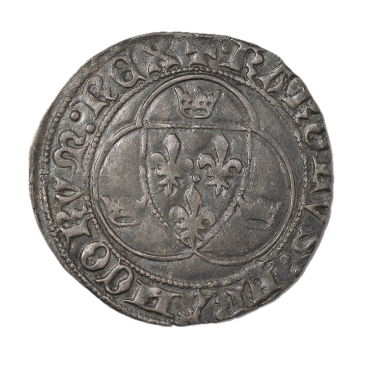 France - Charles VII (1422-1461), Blanc à la couronne, Poitiers