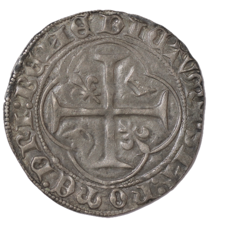 France - Charles VII (1422-1461), Blanc à la couronne, Poitiers