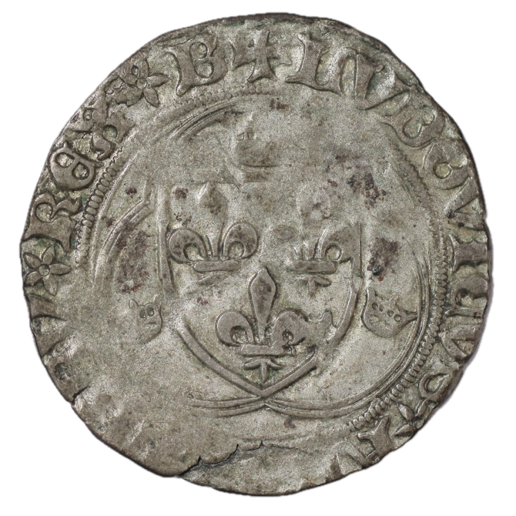 France - Louis XI (1461-1483), Blanc à la couronne, Bourges