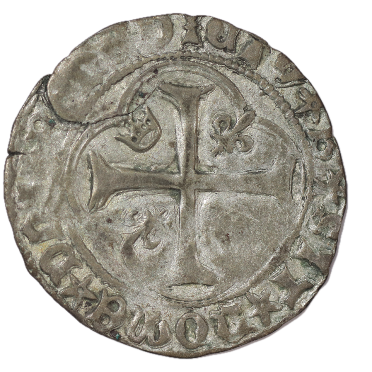 France - Louis XI (1461-1483), Blanc à la couronne, Bourges