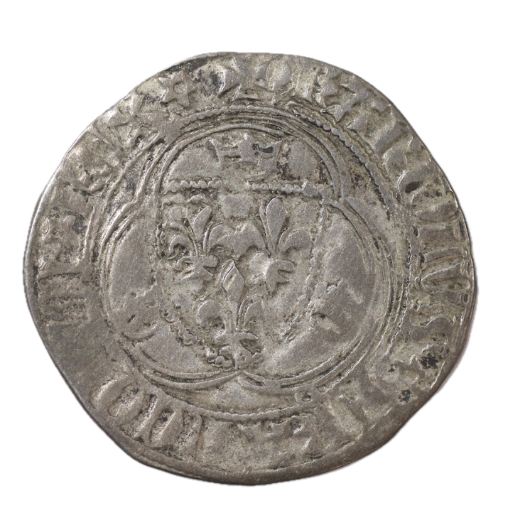 France - Charles VIII (1483-1498), Blanc à la couronne, La Rochelle
