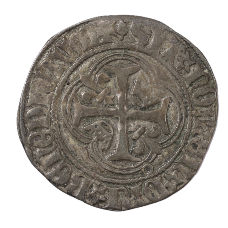 France - Charles VIII (1483-1498), Blanc à la couronne, La Rochelle