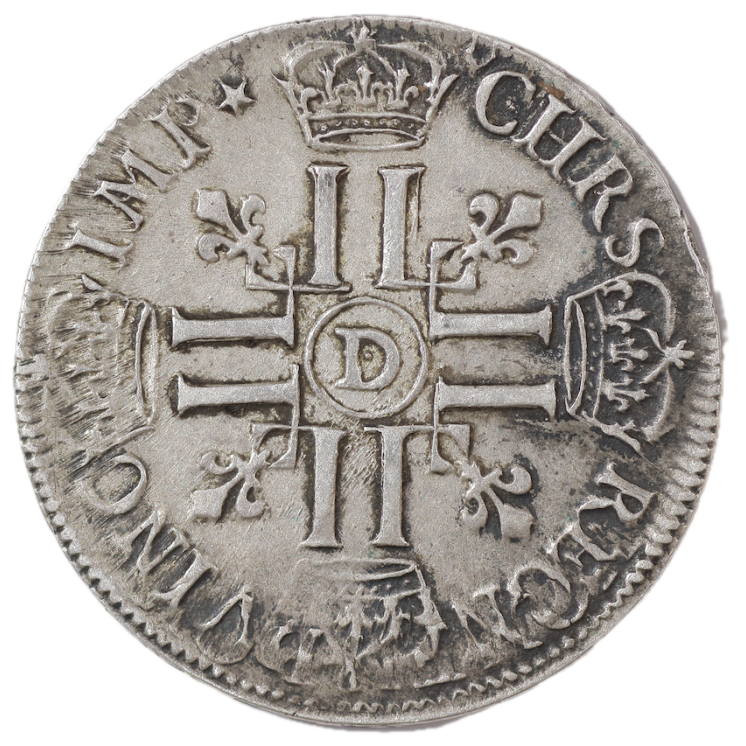 France - Louis XIV (1643-1715), 1/2 Ecu 1691 D (Lyon)