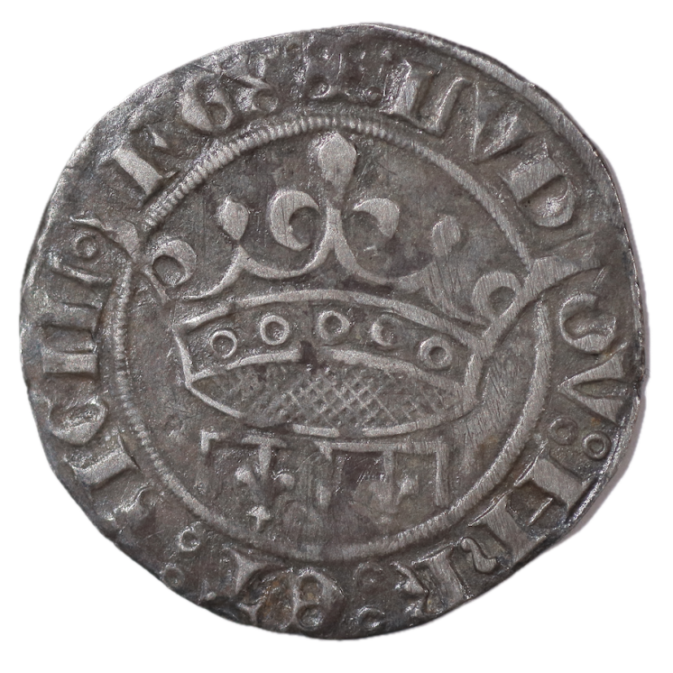 France - Provence, Louis II d'Anjou (1384-1471), Sol coronat