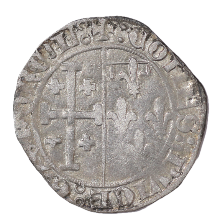 France - Provence, Louis III d'Anjou (1417-1434), Gros ou Sol coronat