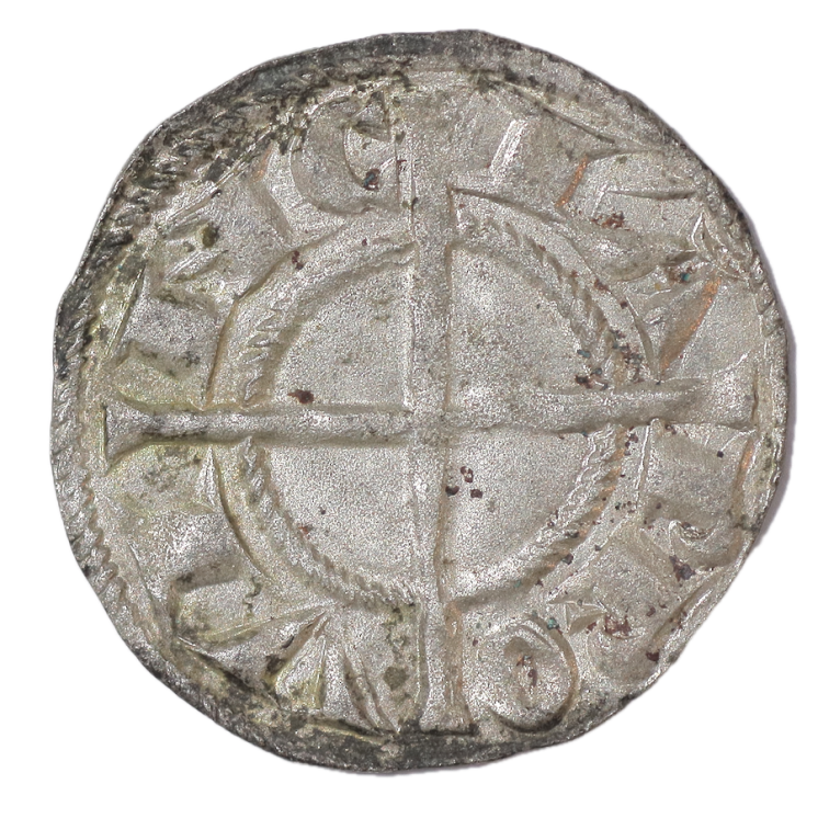 France - Provence, Alphonse d'Aragon et Raymond de Bollène, Denier à la mitre