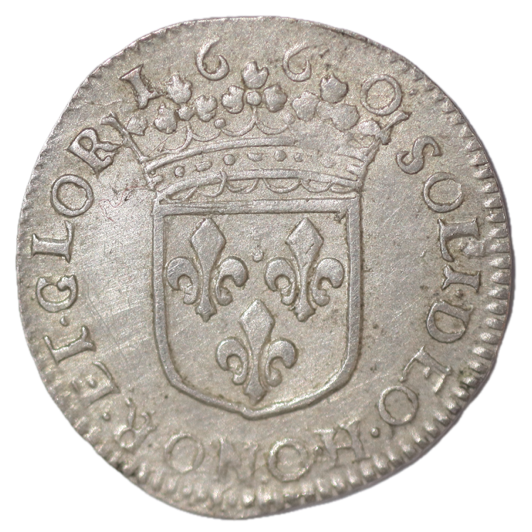 France - Principauté d'Orange, Guillaume-Henri de Nassan (1650-1702), 1/12 d'écu, 1660