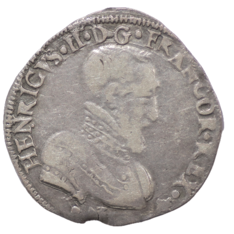 France - Henri II (1547-1559), Teston, 1557, L (Bayonne)