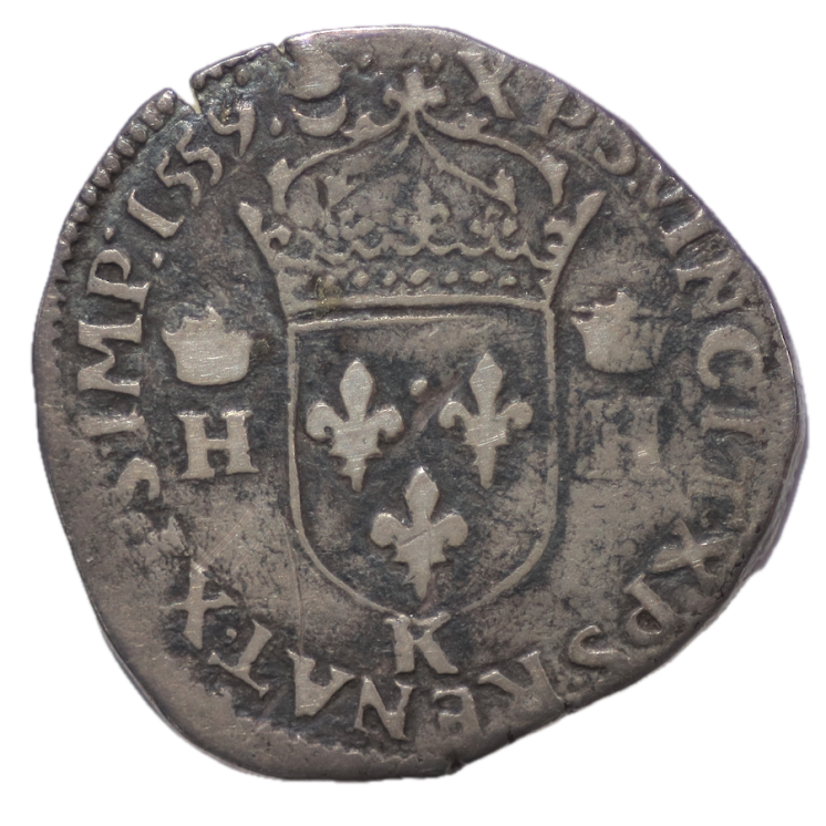 France - François II (1559-1560), Teston, 1559, K (Bordeaux)