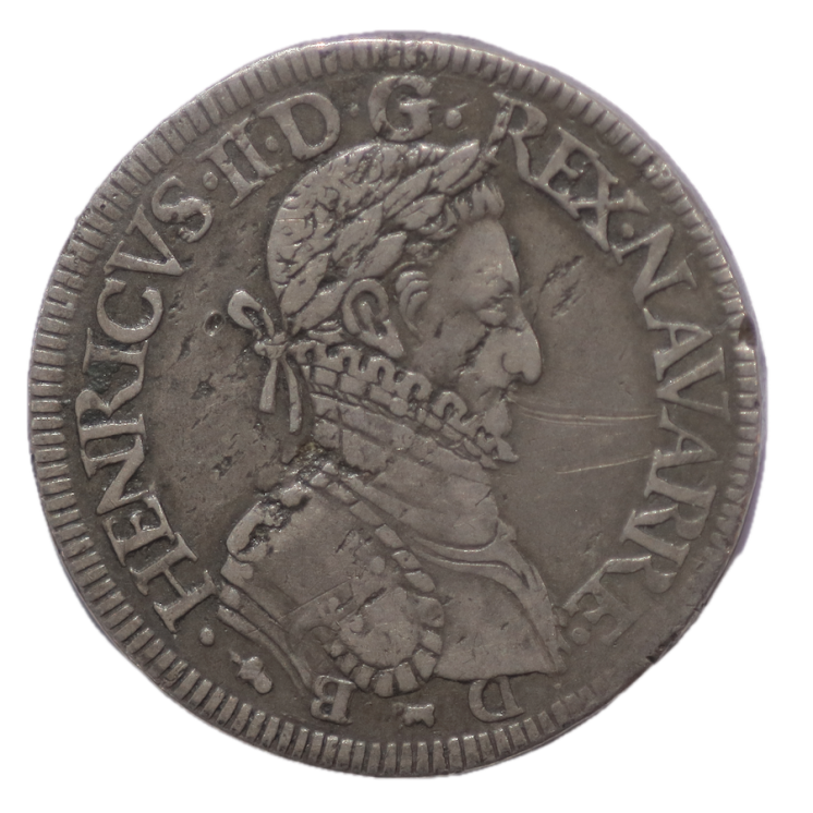 France - Henri II de Navarre (Future Henri IV), teston