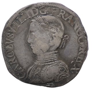 France - Charles IX (1560-1574), Teston au nom de Charles IX, 1562, H (La Rochelle)