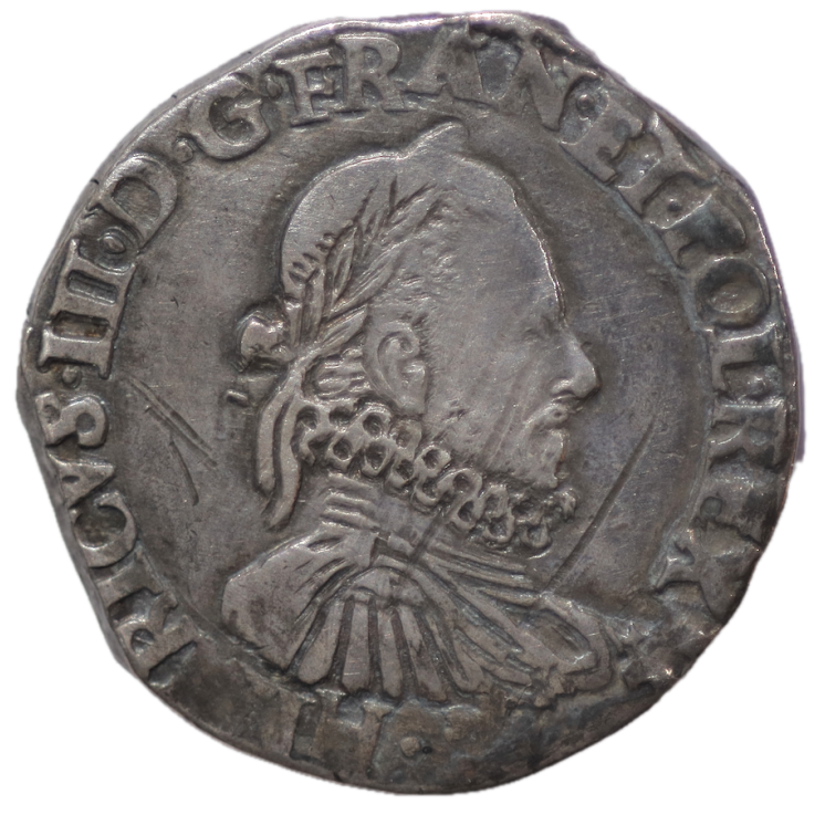 France - Henri III (1574-1589), Teston, 1576, L (Bayonne)