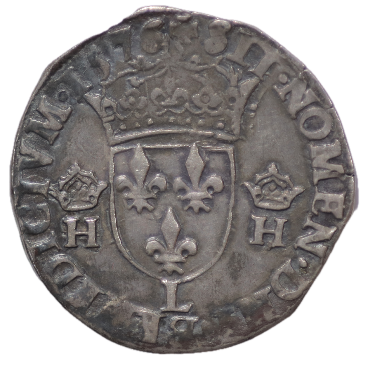 France - Henri III (1574-1589), Teston, 1576, L (Bayonne)