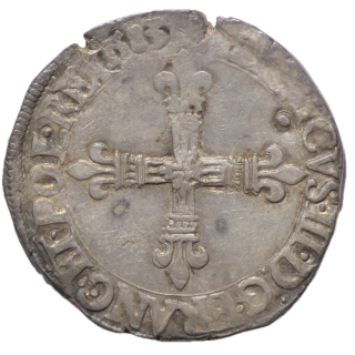 France - Henri III (1574-1589), 1/4 d'écu, 1583, T (Nantes)