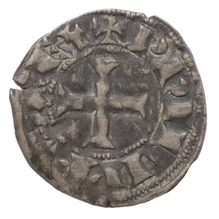 France - Philippe IV (1285-1314), Denier Tournois à l'O rond