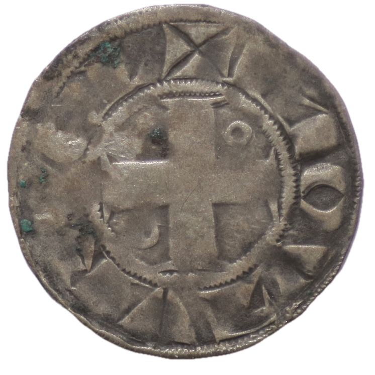 France - Philippe II Auguste (1180-1223), Denier, Montreuil sur mer