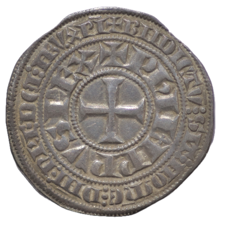 France - Philippe IV le Bel (1285-1314), Gros Tournois l'O long, 1290