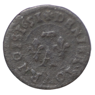 France - Dombes, Gaston d'Orléans (1627-1651), Denier Tournois 1651