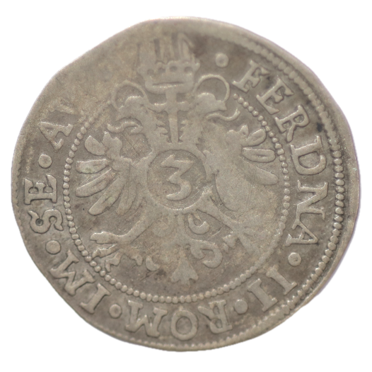 Saint Empire Germanique - Comté de Hanau-Lichtenberg, Jean-René I (1599-1625), 3 Kreuzer 1624 Woerth