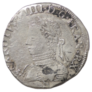 France - Charles IX (1560-1574), Teston, 1562, N (Montpellier)