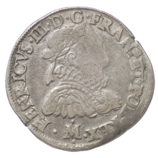 France - Henri III (1574-1589), Teston, 1576, M (Toulouse)