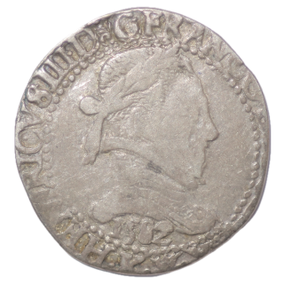 France - Henri III (1574-1589), Demi franc au col Plat, 1582, K (Bordeaux)